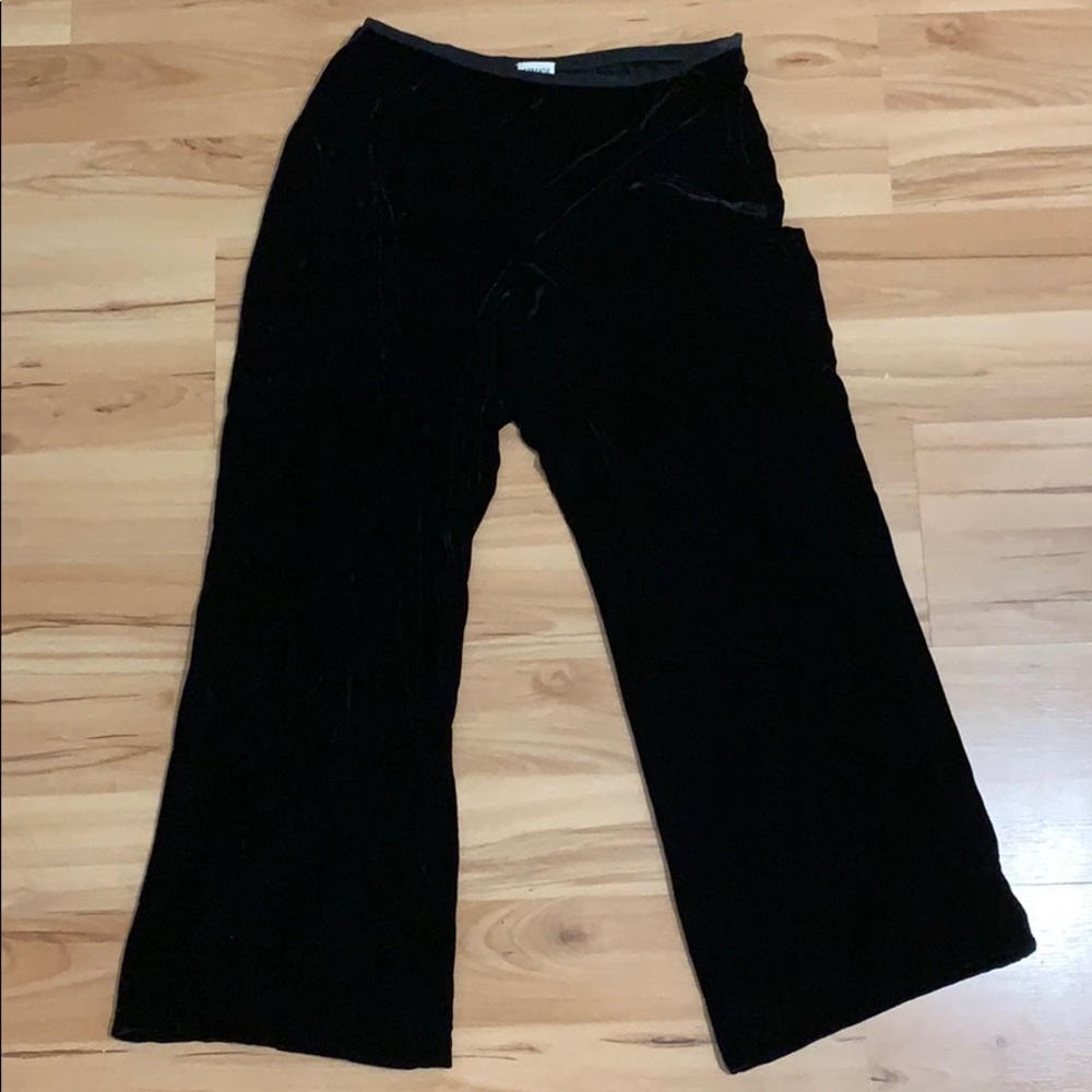 Armani Collezioni Velour Wide Leg Trousers